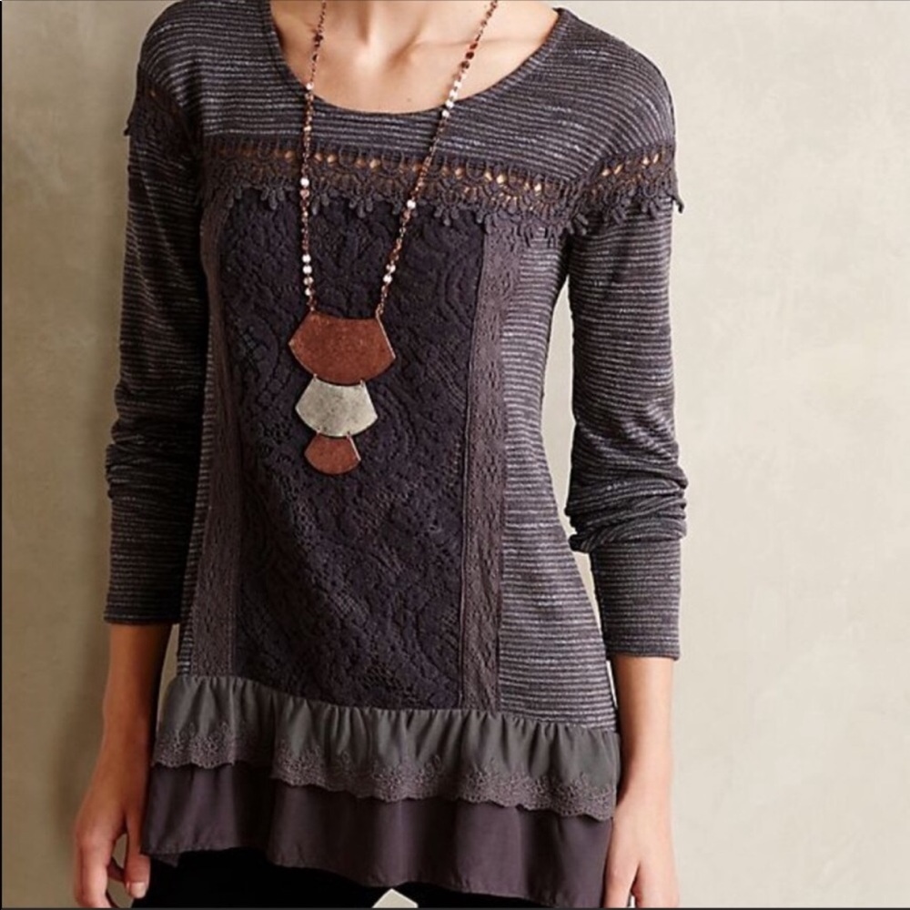 Anthropologie Meadow Rue Flutter Top